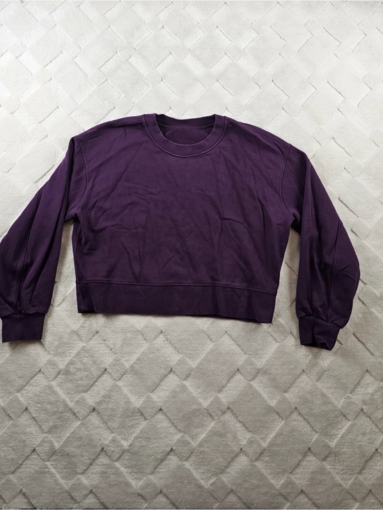 lululemon athletica Tops - lululemon Perfectly Oversized Cropped Crewneck Sweatshirt Womens Large Pruple
